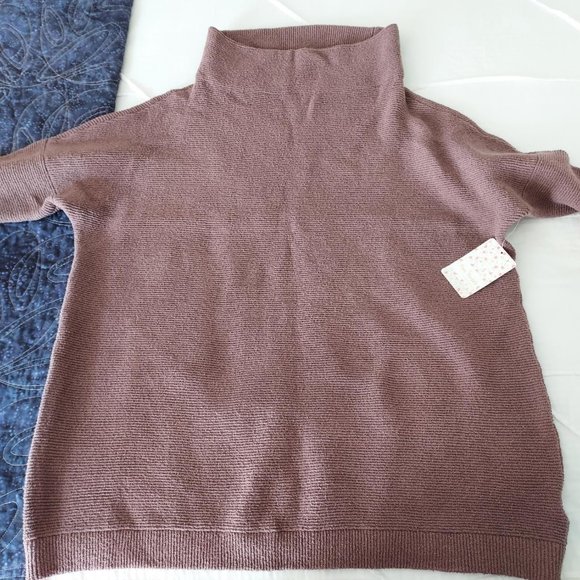 NWT Free People Ottoman sweater, brown/rose, XS - Picture 4 of 14